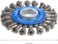 Проволочная щетка Bosch PRO Metal heavy X-Lock, диаметр проволоки 115 мм.