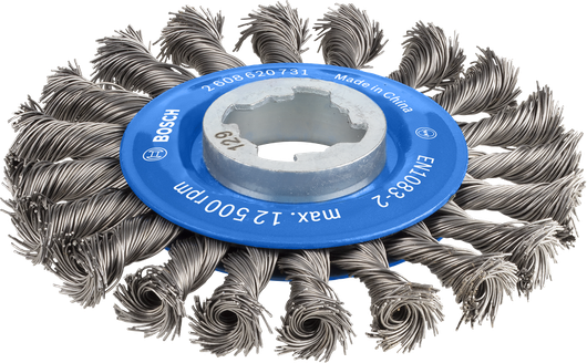 Колесо Bosch PRO Metal heavy X-Lock с узловатой проволокой, 115 мм.