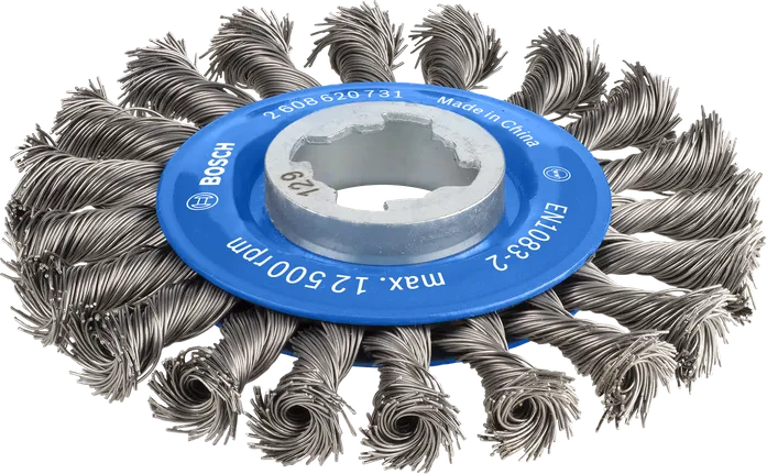Колесо Bosch PRO Metal heavy X-Lock с узловатой проволокой, 115 мм.