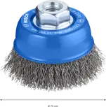 Щетка Bosch PRO Metal Clean Cup Brush 70 мм для угловых шлифовальных машин.