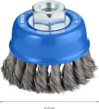 Металлическая щетка Bosch PRO Heavy Cup Brush 75 мм для угловых шлифовальных машин.
