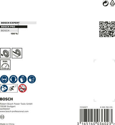 Металлическая щетка Bosch PRO с высокой скошенной кромкой, диаметр 100 мм, резьба M14.