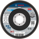 Лепестковый диск Bosch PRO X571, угловой, 115 мм, G120, для металла.