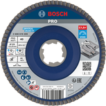 Лепестковый диск Bosch PRO X571 125 мм G40 X-Lock для металла.