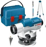 Оптический уровень Bosch GOL 26 D со штативом и рейкой.