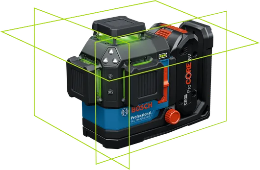 Лазерный нивелир Bosch GLL 18V-120-33 CG с дальностью действия 120 м.