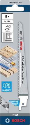 Пильные полотна Bosch PRO Window Demolition S611DF BIM, комплект из 5 штук.