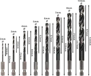 Набор ударных сверл Bosch PRO Metal HSS-G, 8 размеров.