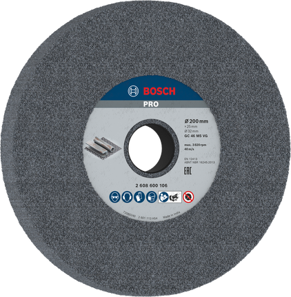 Шлифовальный круг Bosch PRO по металлу 200 x 25 x 32 мм G46.