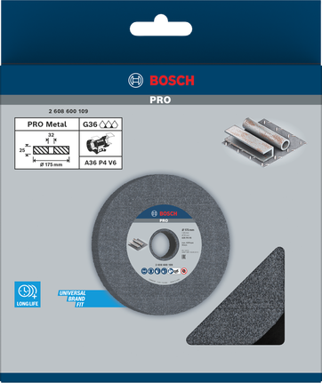 Шлифовальный круг Bosch PRO по металлу 175 x 25 x 32 мм G36.