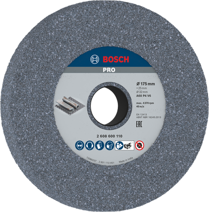 Шлифовальный круг Bosch PRO по металлу 175 x 25 x 32 мм G60.