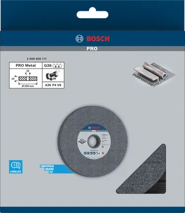 Шлифовальный круг Bosch PRO по металлу, 200 мм, G36.