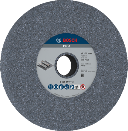 Шлифовальный круг Bosch PRO по металлу 200 x 25 x 32 мм G60.