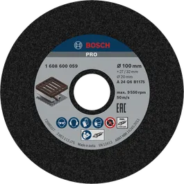Шлифовальный круг Bosch PRO по металлу, 100 x 27 x 20 мм.
