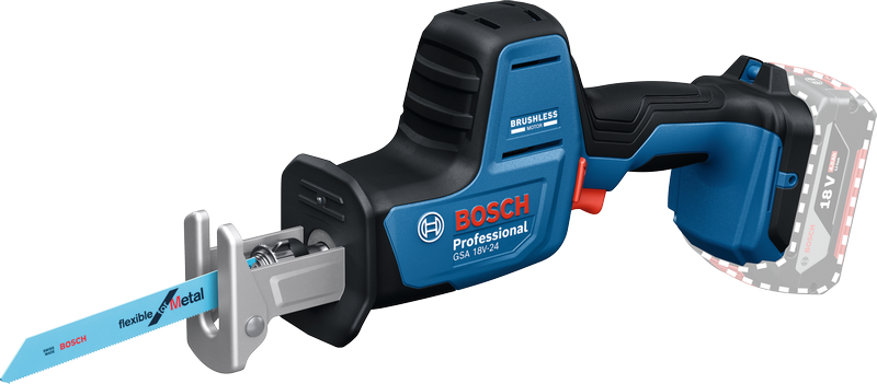 Сабельная пила Bosch GSA 18V-24 для резки металла.