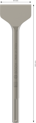 Зубило для плитки Bosch PRO SDS max-4C, ширина лезвия 80 мм.