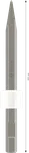 Зубило Bosch PRO HEX 19-4C с шестигранным хвостовиком 300 мм.