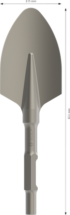 Зубило лопаточное Bosch PRO HEX 30-4C закругленное 400 мм.