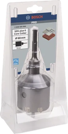 Набор корончатых сверл Bosch PRO SDS plus-5 диаметром 68 мм для каменной кладки.