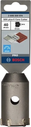 Корончатый сверло Bosch PRO SDS plus-5 диаметром 40 мм для каменной кладки.