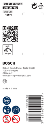Упаковка бура для древесины Bosch PRO размером 22 x 470 x 600 мм.