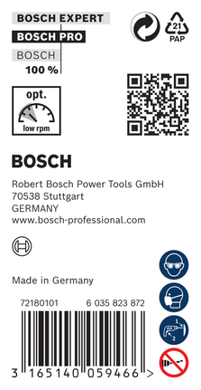 Этикетка сверла Bosch PRO Wood HSS Installation Drill Bit.