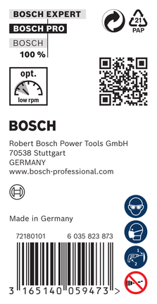 Этикетка сверла Bosch PRO Wood HSS Installation Drill Bit.