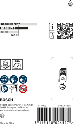 Щетка Bosch PRO Metal Clean Cup Brush с прямым хвостовиком, диаметр 70 мм.