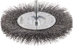 Проволочная щетка Bosch PRO Metal с прямым хвостовиком, 100 мм.
