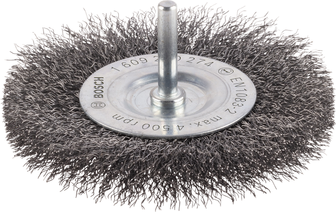 Проволочная щетка Bosch PRO Metal с прямым хвостовиком, 100 мм.