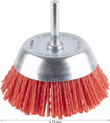 Щетка-чашка Bosch PRO Multi Material с нейлоновым абразивом диаметром 75 мм.