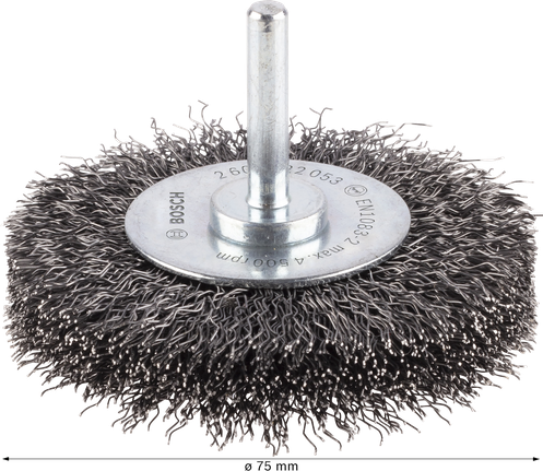 Проволочная щетка Bosch PRO Metal clean с прямым хвостовиком 75 мм.