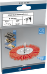 Проволочная щетка Bosch PRO Multi Material с прямым хвостовиком для очистки различных материалов.