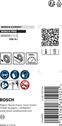 Металлическая чистящая проволочная щетка Bosch PRO 50 x 0,3 мм для дрелей.