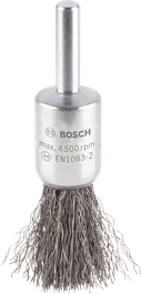 Металлическая щетка Bosch PRO с загнутым концом и проволокой диаметром 15 мм.