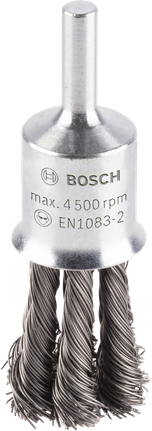 Щетка Bosch PRO Metal с усиленной задней частью и узловатой проволокой.