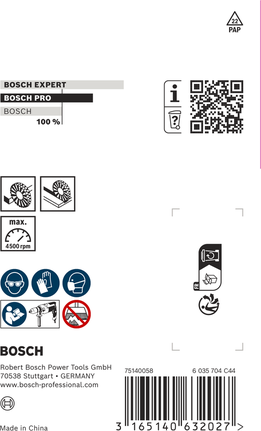 Чистящая проволочная щетка Bosch PRO из нержавеющей стали, с прямым хвостовиком.