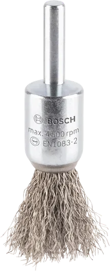 Щетка Bosch PRO из нержавеющей стали с прямым хвостовиком для очистки.