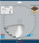 Пильный диск Bosch PRO для циркулярной пилы по дереву, диаметр 254 мм, тип T24, для точной распиловки древесины.