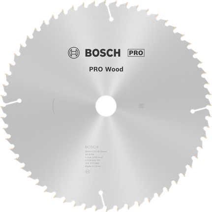 Пильный диск Bosch PRO Wood Circular Saw 305 мм T60 для точной распиловки древесины.