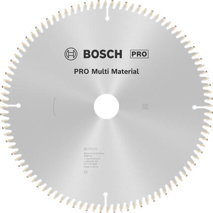 Пильный диск Bosch PRO Multi Material Circular Saw Blade T96.
