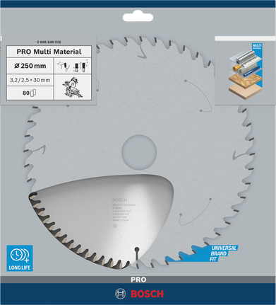 Пильный диск Bosch PRO Multi Material 250 мм.