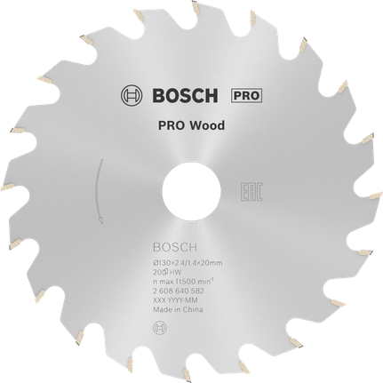 Пильный диск Bosch PRO для циркулярной пилы по дереву, диаметр 130 мм.