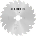 Пильный диск Bosch PRO для циркулярной пилы по дереву, 200 мм, T24, для чистых распилов.