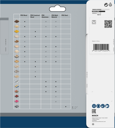 Упаковка пильного полотна для циркулярной пилы по дереву Bosch PRO Construct.
