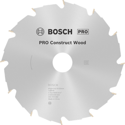 Пильный диск Bosch PRO Construct Wood диаметром 190 мм.