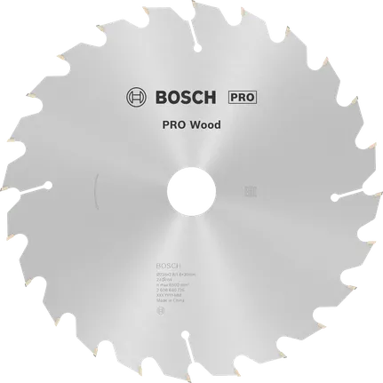 Пильный диск Bosch PRO для циркулярной пилы по дереву 235 мм, тип T24, для точной распиловки древесины.