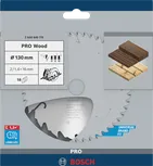 Пильный диск Bosch PRO для циркулярной пилы по дереву диаметром 130 мм обеспечивает чистый срез древесины.