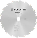 Пильный диск Bosch PRO для циркулярной пилы по дереву диаметром 160 мм обеспечивает чистый срез древесины.