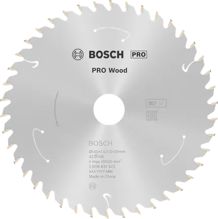 Пильный диск для аккумуляторной циркулярной пилы Bosch PRO Wood 140 мм.